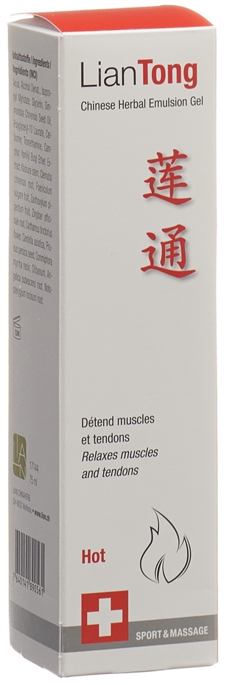 LIANTONG Chinese Herbal Emulsion Gel Gel Hot Disp 75 ml