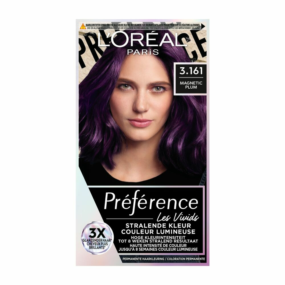 L'Oréal Preference Vivids Permanente Haarkleuring 3.161 Magnetic Plum