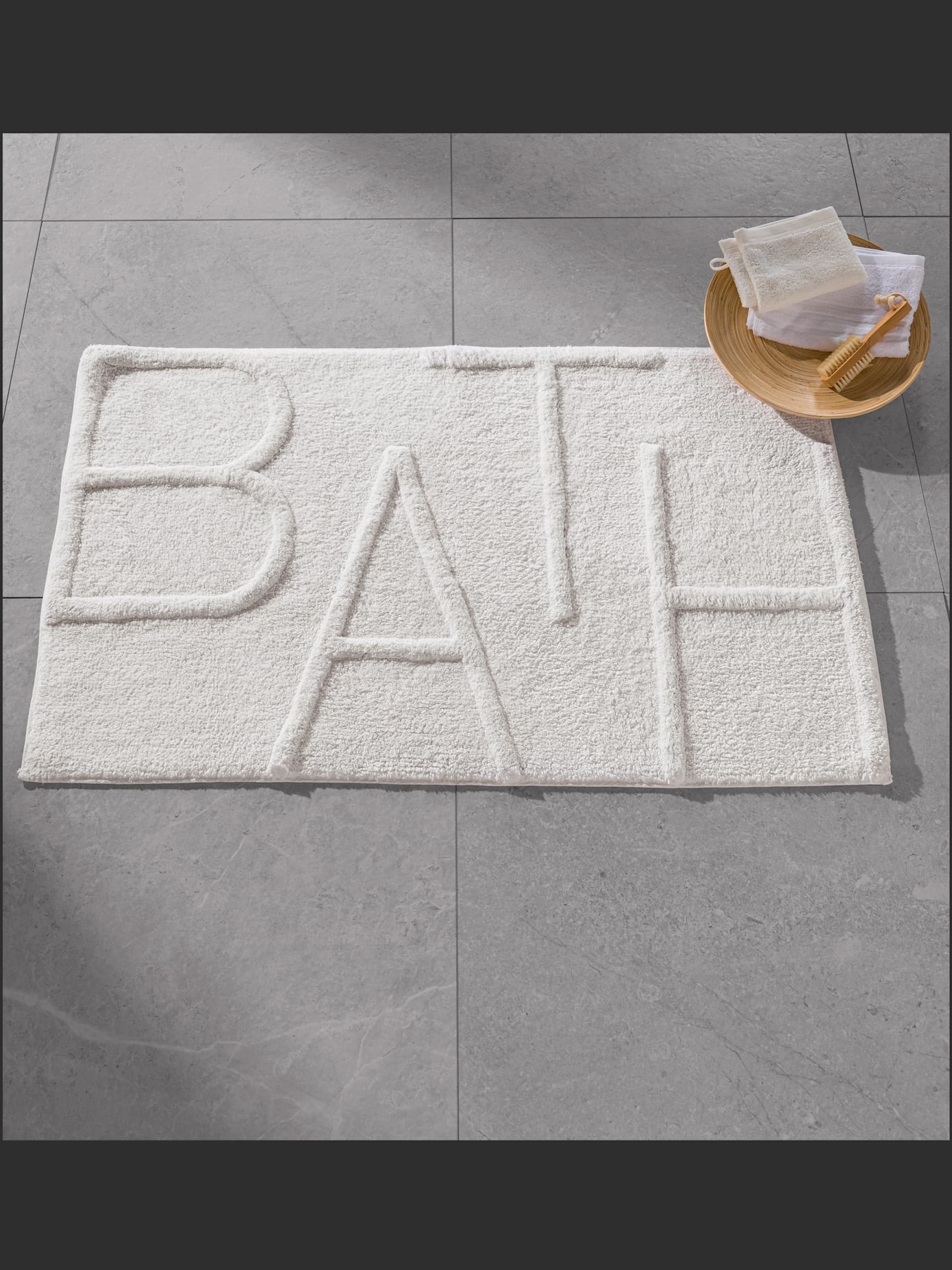 Tapis de bain coton recyclé