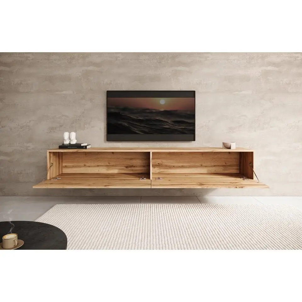 Meubella - TV-Meubel Palm - Eiken - 200 cm