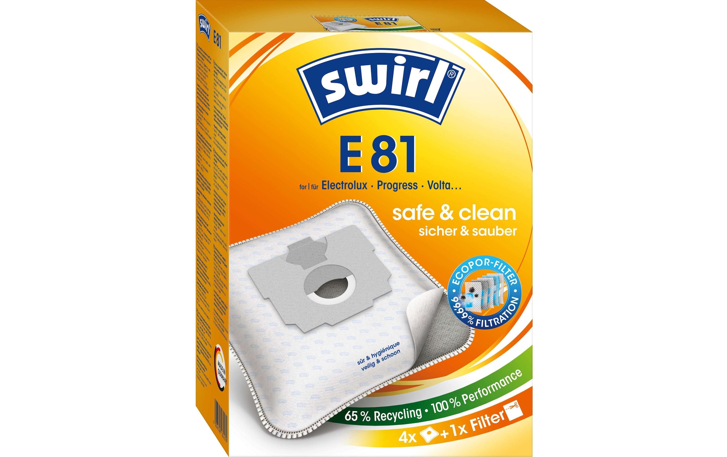 Swirl Staubsaugerbeutel »E 84 4 Stück«