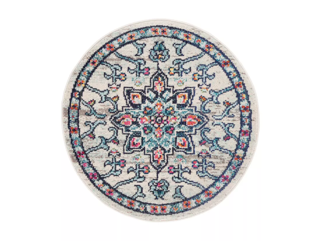 Tapis Cream & Blue 122 X 122 cm - Malaya