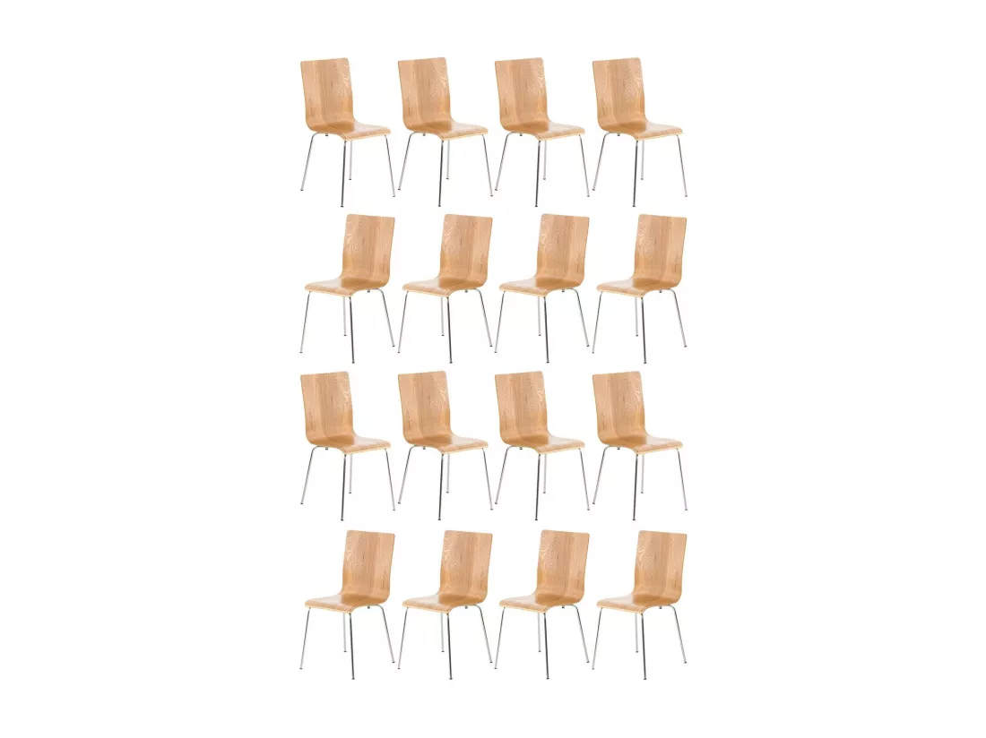 Lot de 16 Chaise de conférence - Bois & Antique - Chêne - PEPE