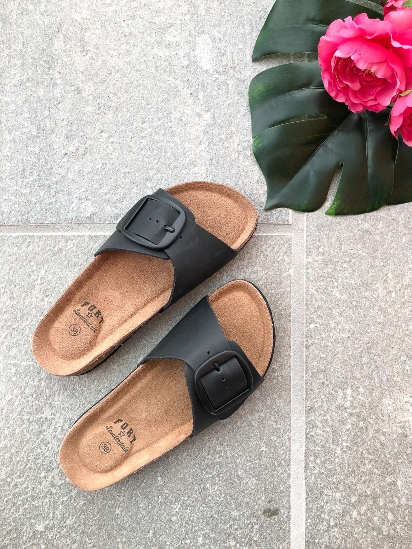 Compta Leather Cork Sandals
