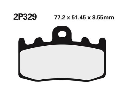 Plaquettes de freins Nissin route /Off-Road métal fritté - 2P-329ST