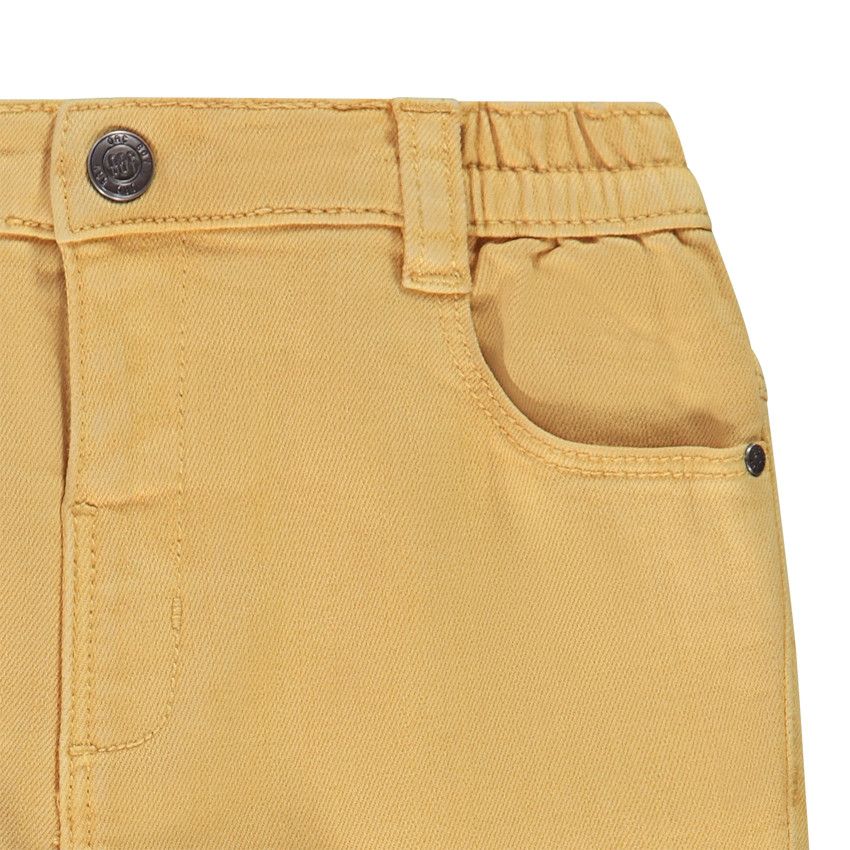 Pantalon denim like overdye uni pour bébé garçon - Jaune