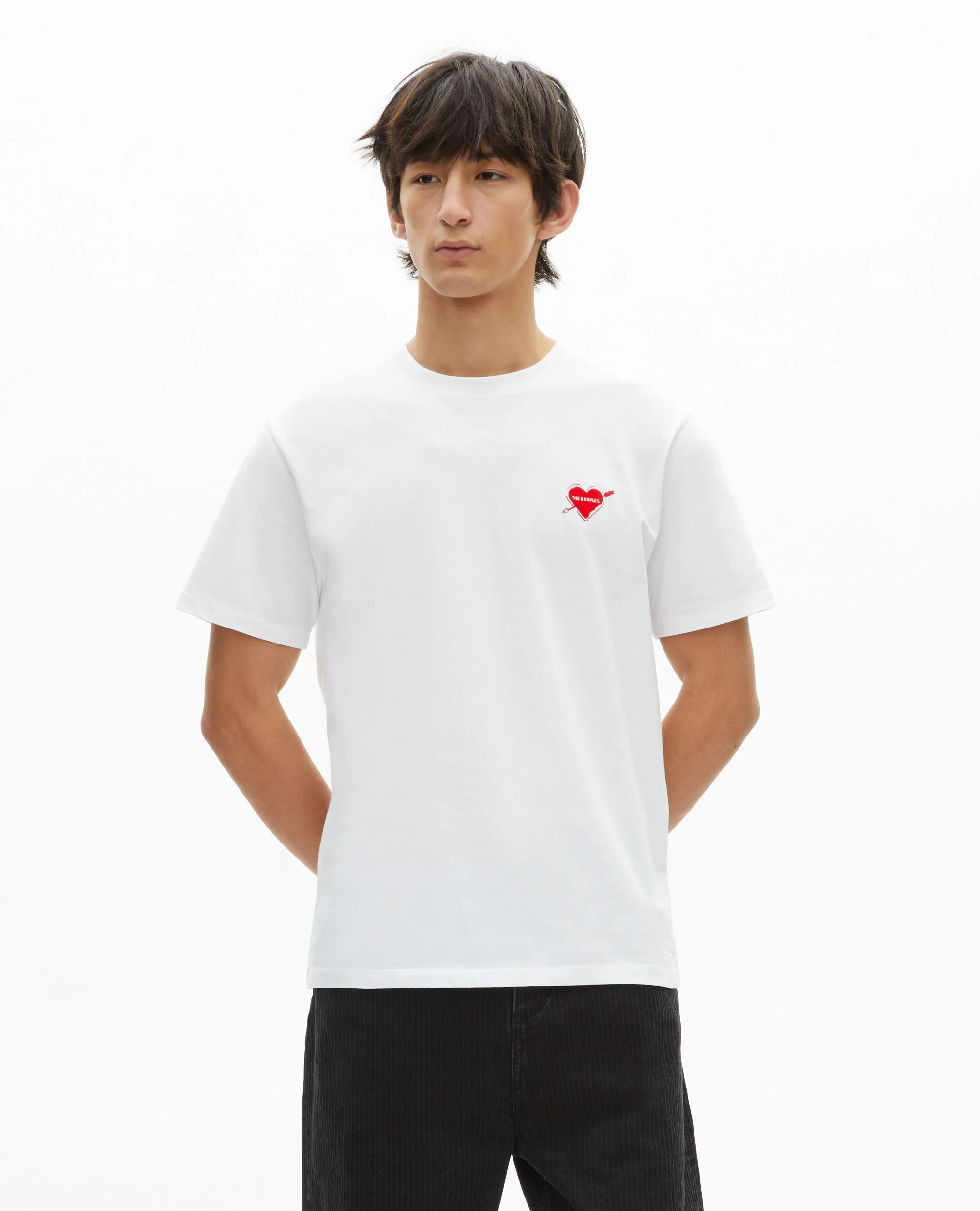 T-shirt avec flocage cœur blanc