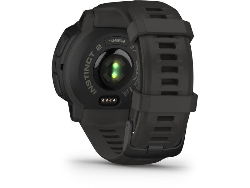 GARMIN Sportuhr Instinct 2, Anthrazit/Schwarz Multisportuhr für In- und Outdoor