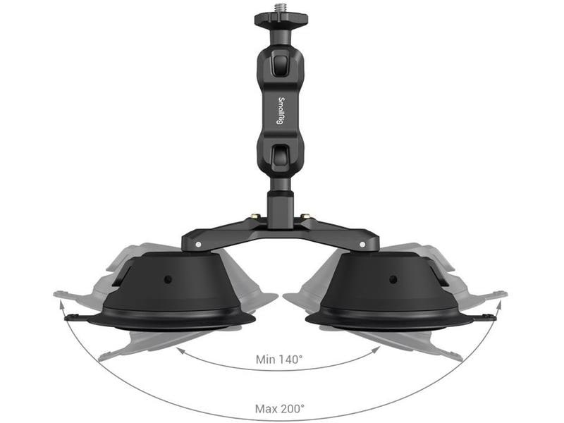 Smallrig Halterung Port. Dual Suction Cam Mount SC-2K Tragbare Dual-Saugnapf-Kamerahalterung
