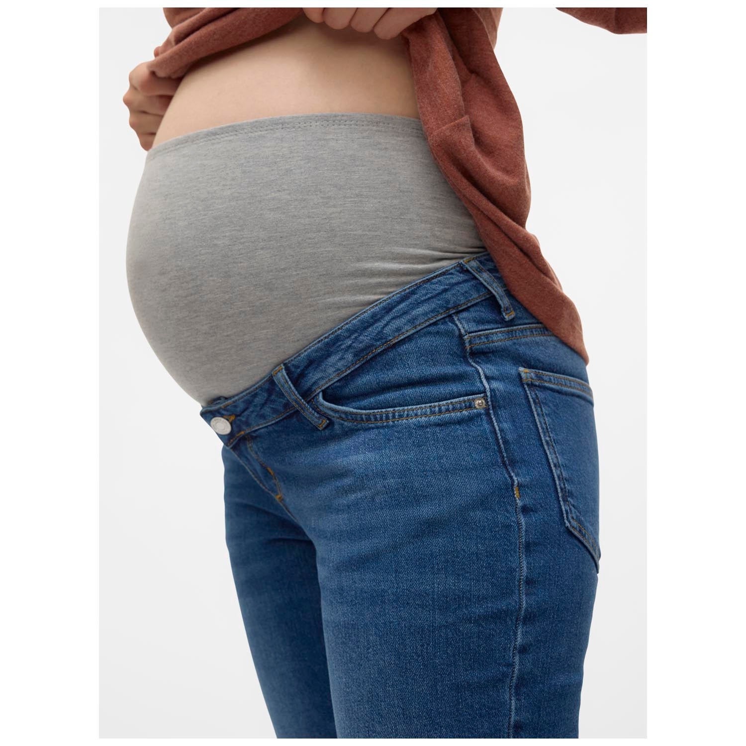 VERO MODA zwangerschapsdenim lang effen denim