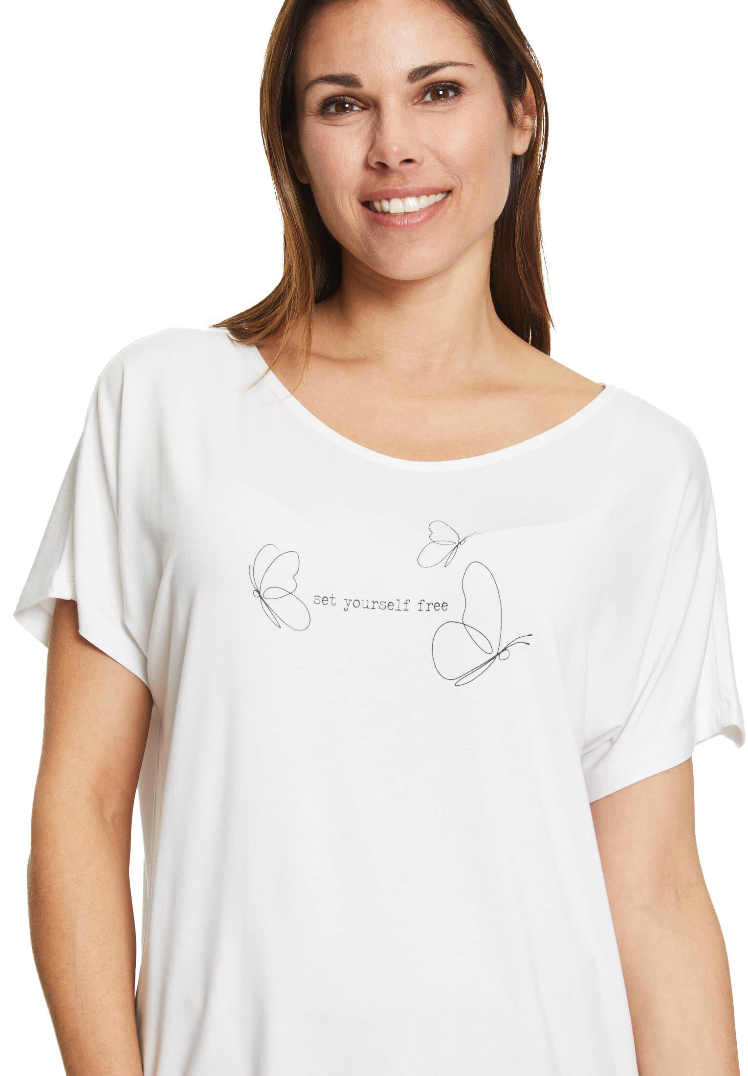 Betty Barclay| Damen Oversize-Shirt mit V-Ausschnitt