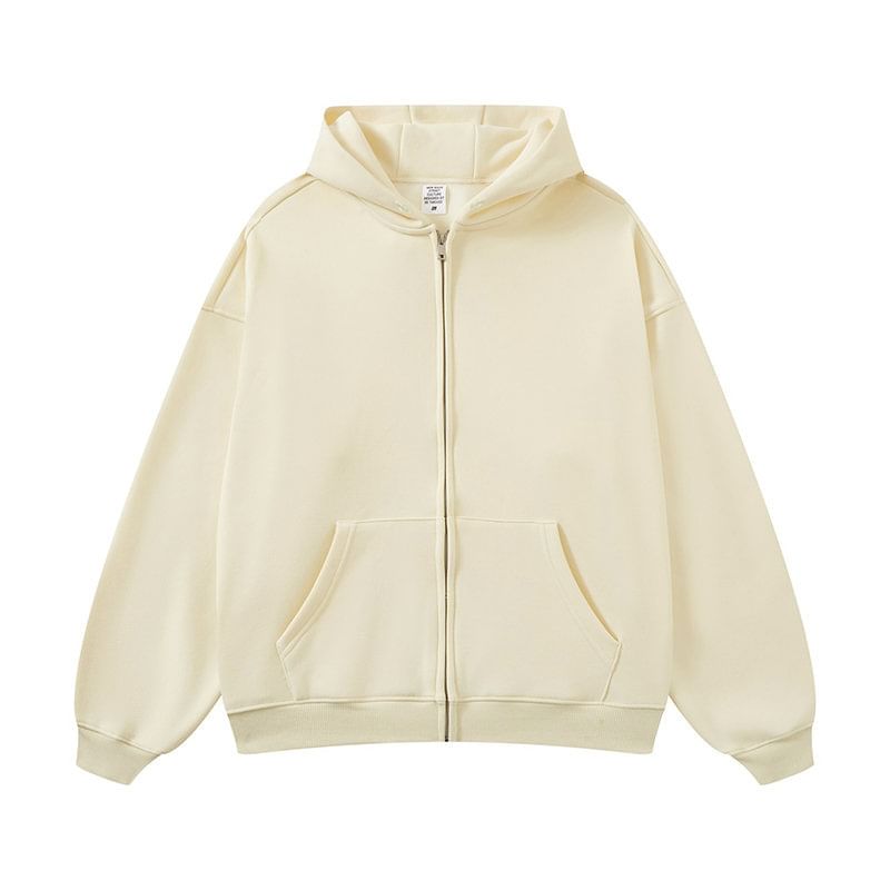 YIKES - Effen oversized hoodie met rits