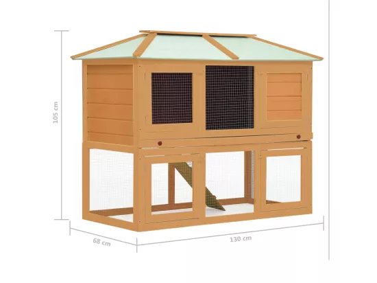Cage double pour animaux Bois