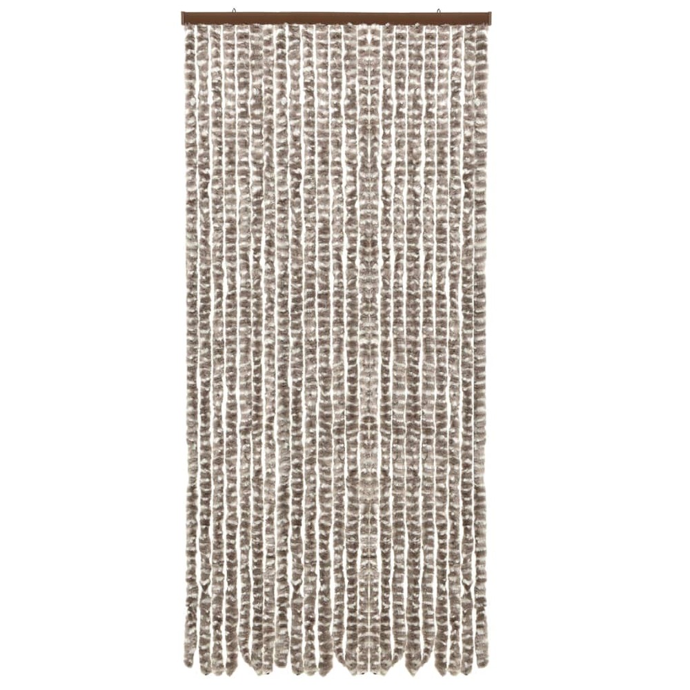 Moustiquaire taupe et blanc 90x220 cm chenille