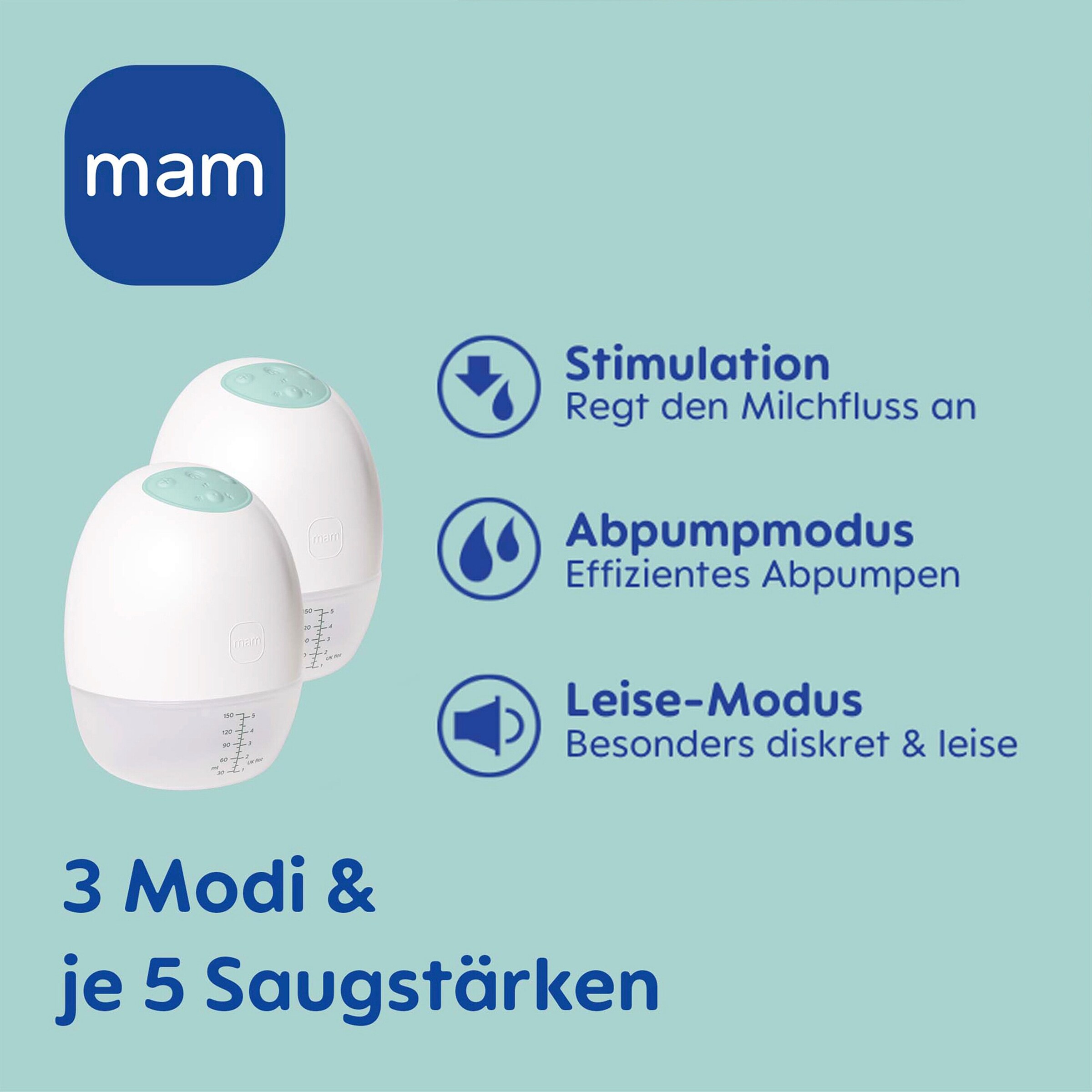 MAM Elektrische Doppelmilchpumpe Move Hands-free