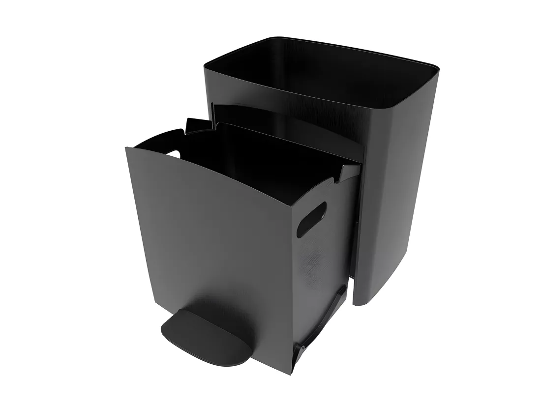 Poubelle tri sélectif PICEA Gris Plastique 70L