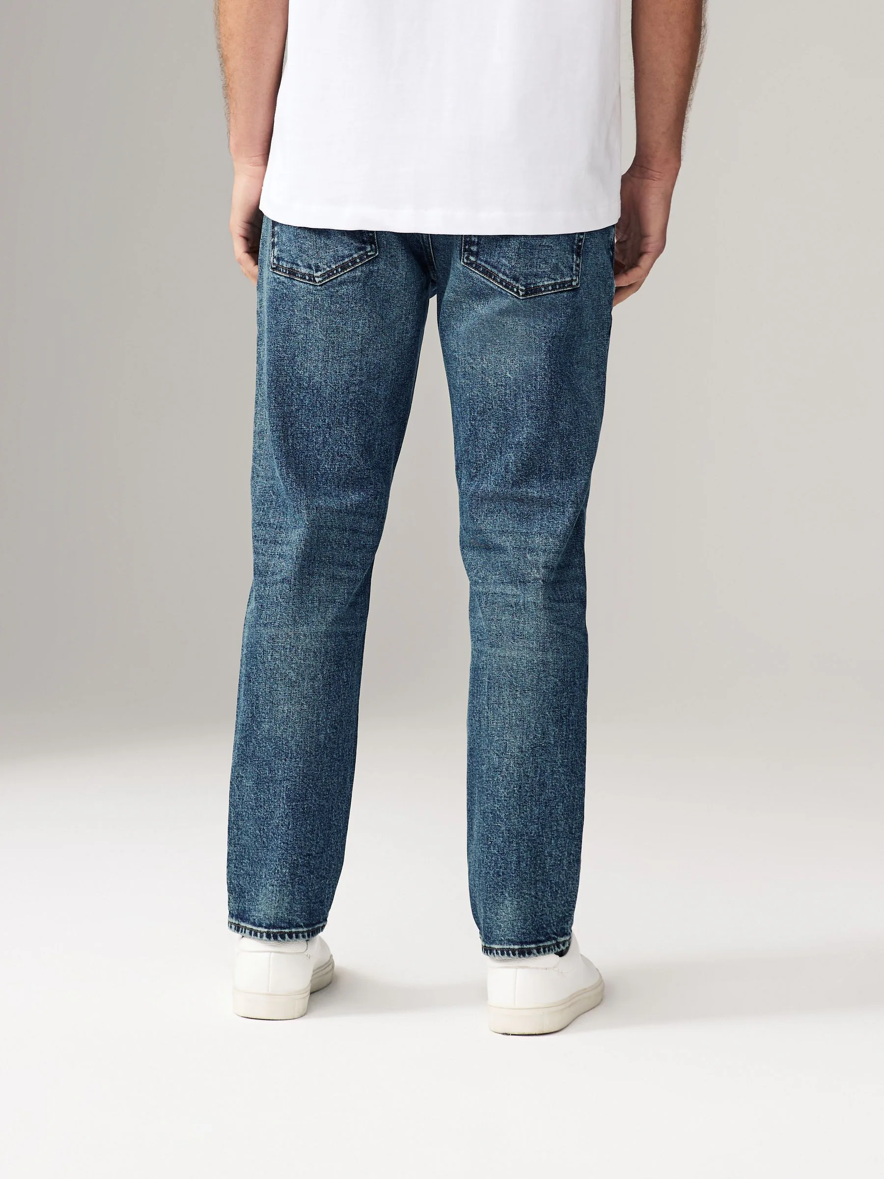 Blauw - Slim Fit - Vintage wash denim jeans