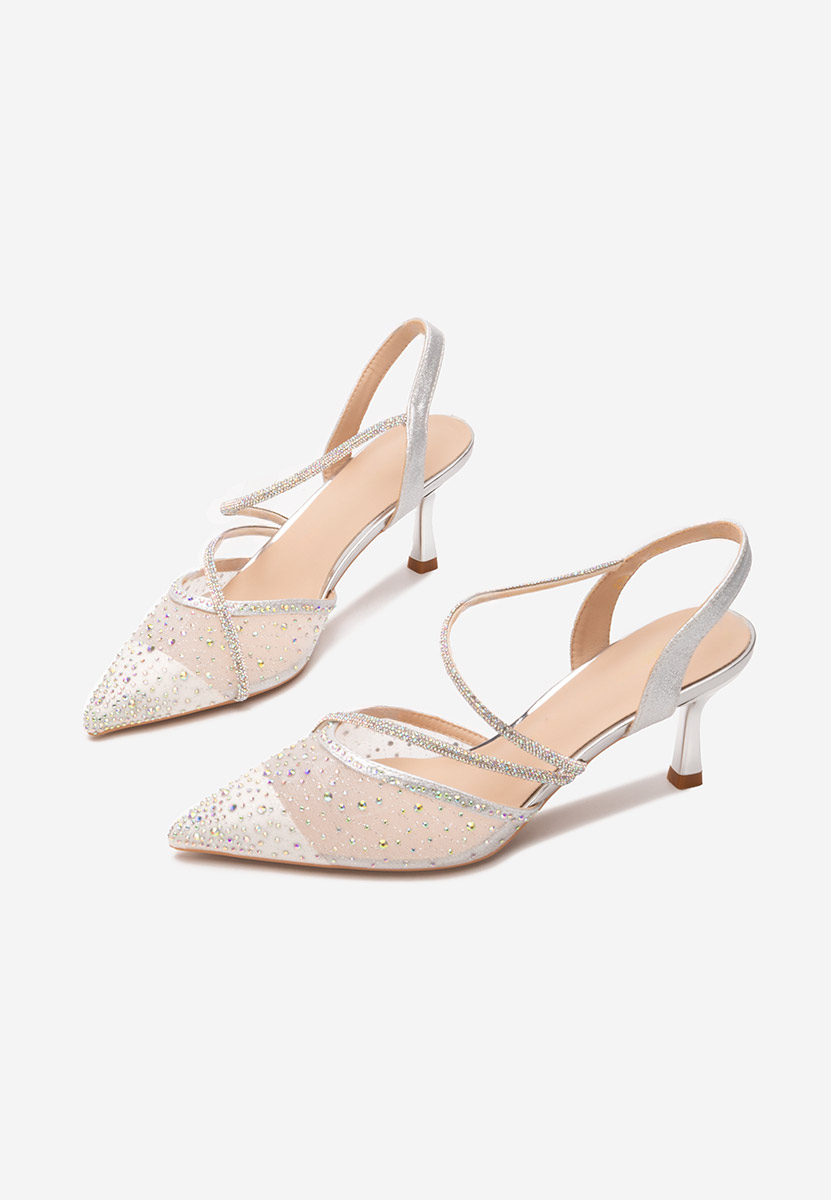 Chaussures slingback argent Malory