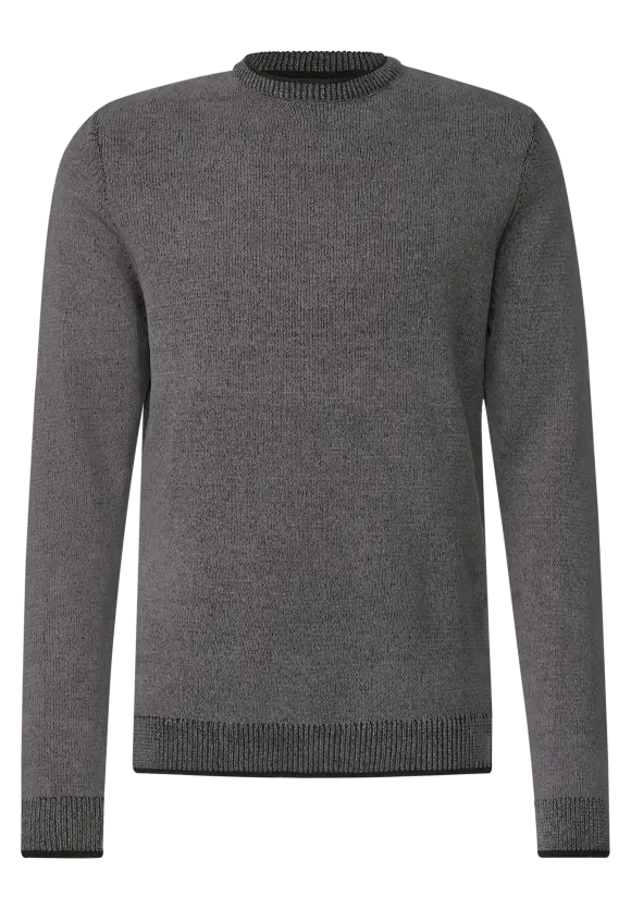 Softer Strickpullover - lead grey melange