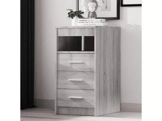 Armoire à tiroirs Sonoma gris 40x50x76 cm Bois d'ingénierie
