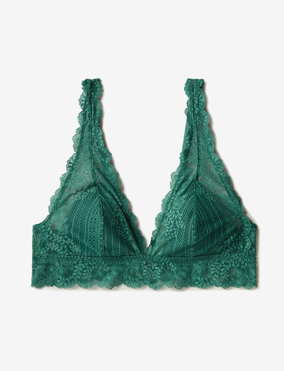 Soutien-gorge brassière sans armatures - vert émail