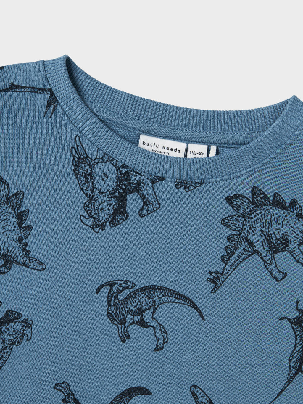 NAME IT sweater NMMVIFELIX met all over print middenblauw/zwart