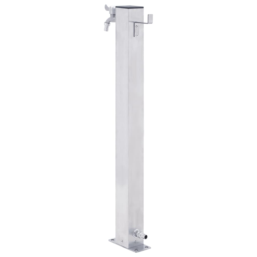 Colonne à eau de jardin 40 cm acier inoxydable carré