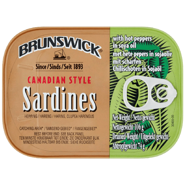Brunswick Sardines met Hete Peper 106g