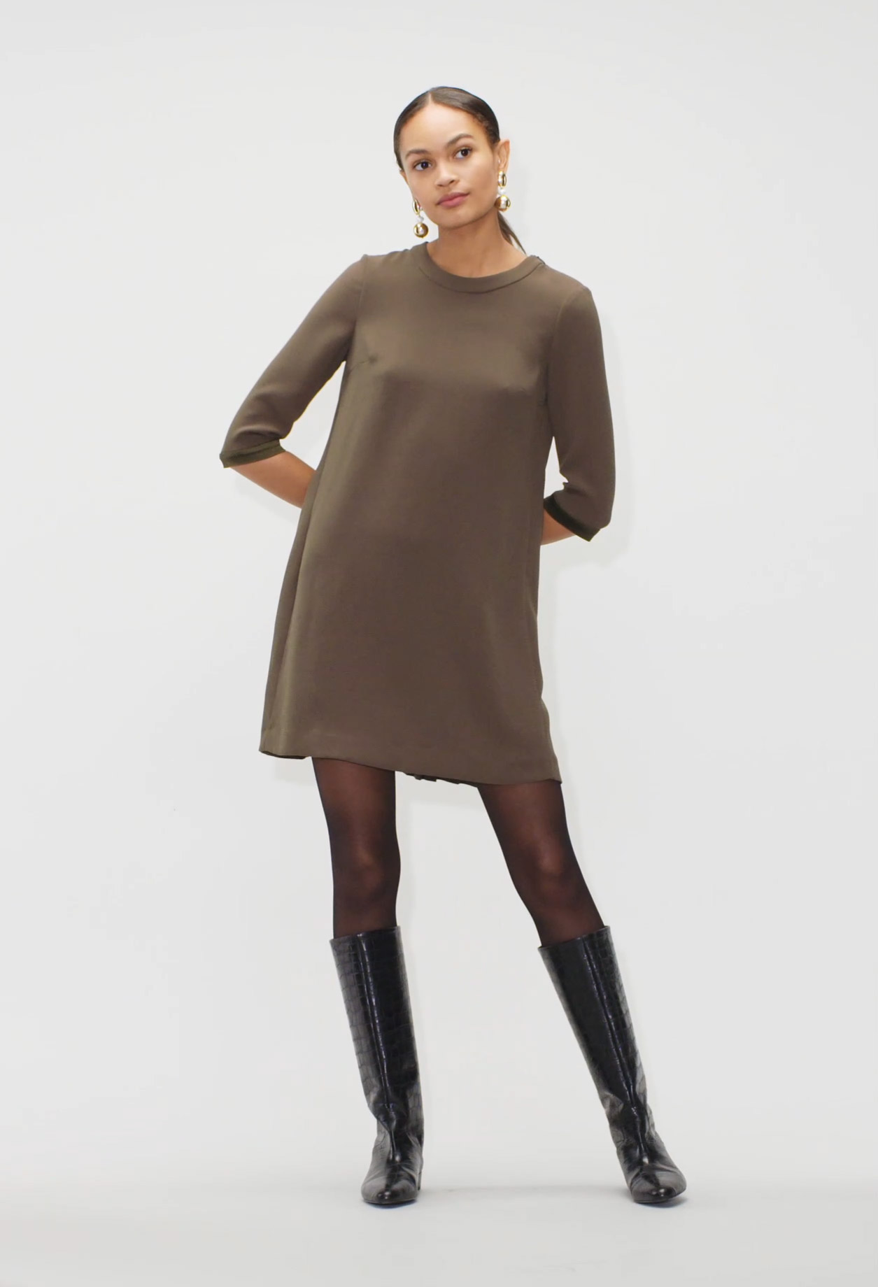 Robe avec dos plisse