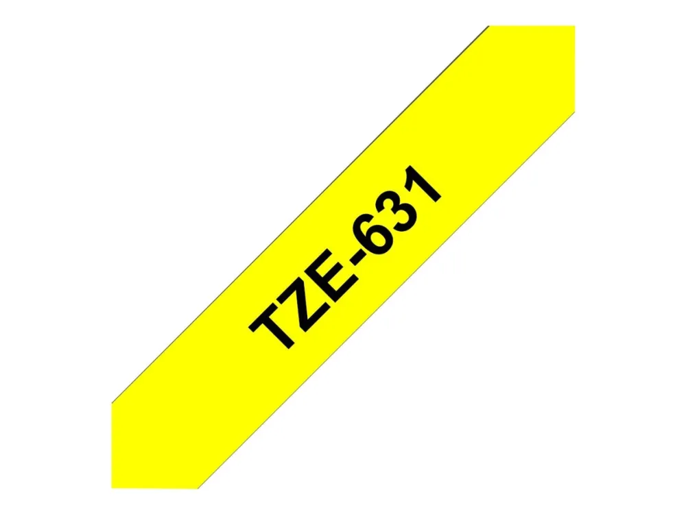 Brother TZe-631 labeltape - sort på gul 12mm x 8m