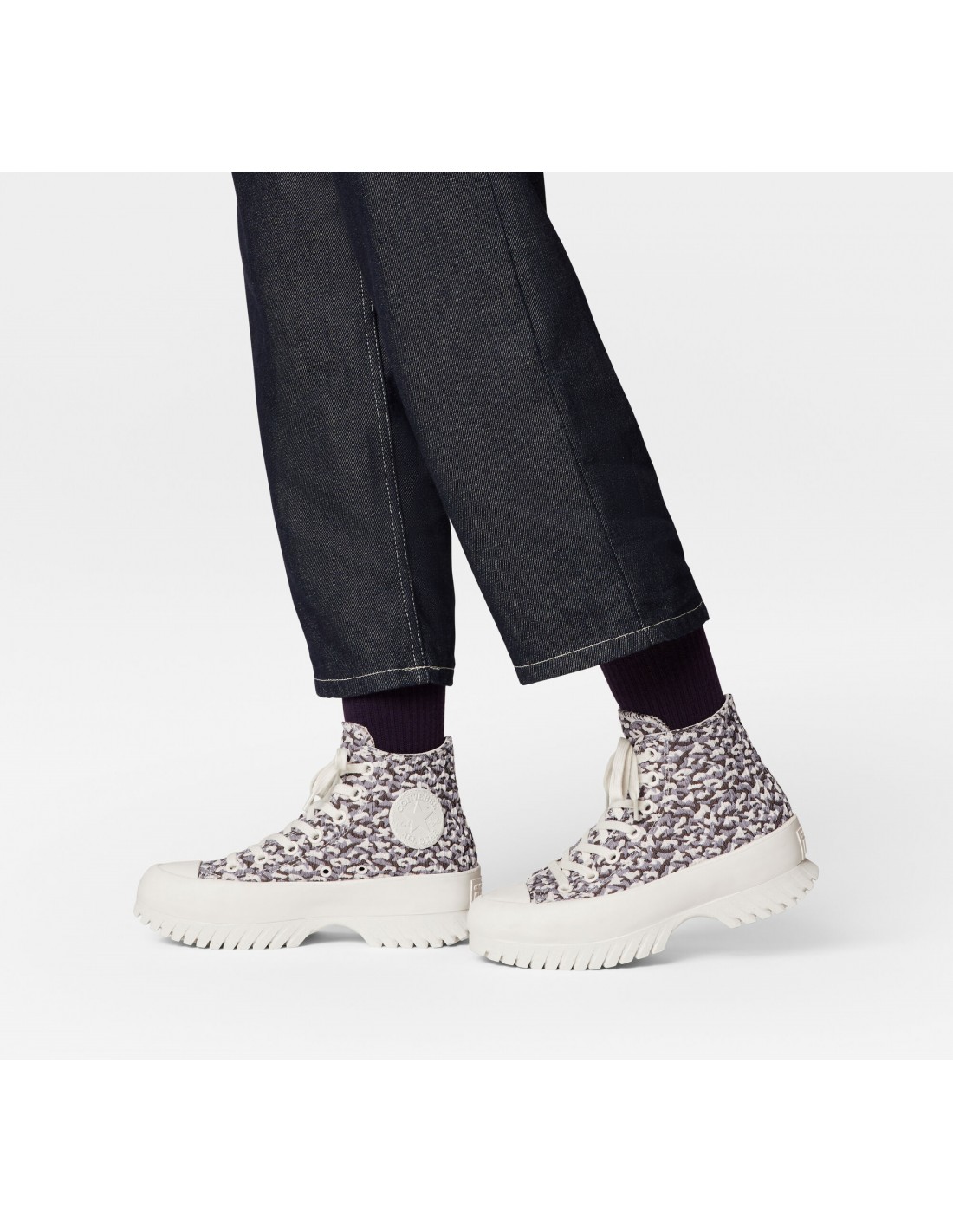converse sneakers compensées montantes femme ctas lugged 2.0 hi leopard