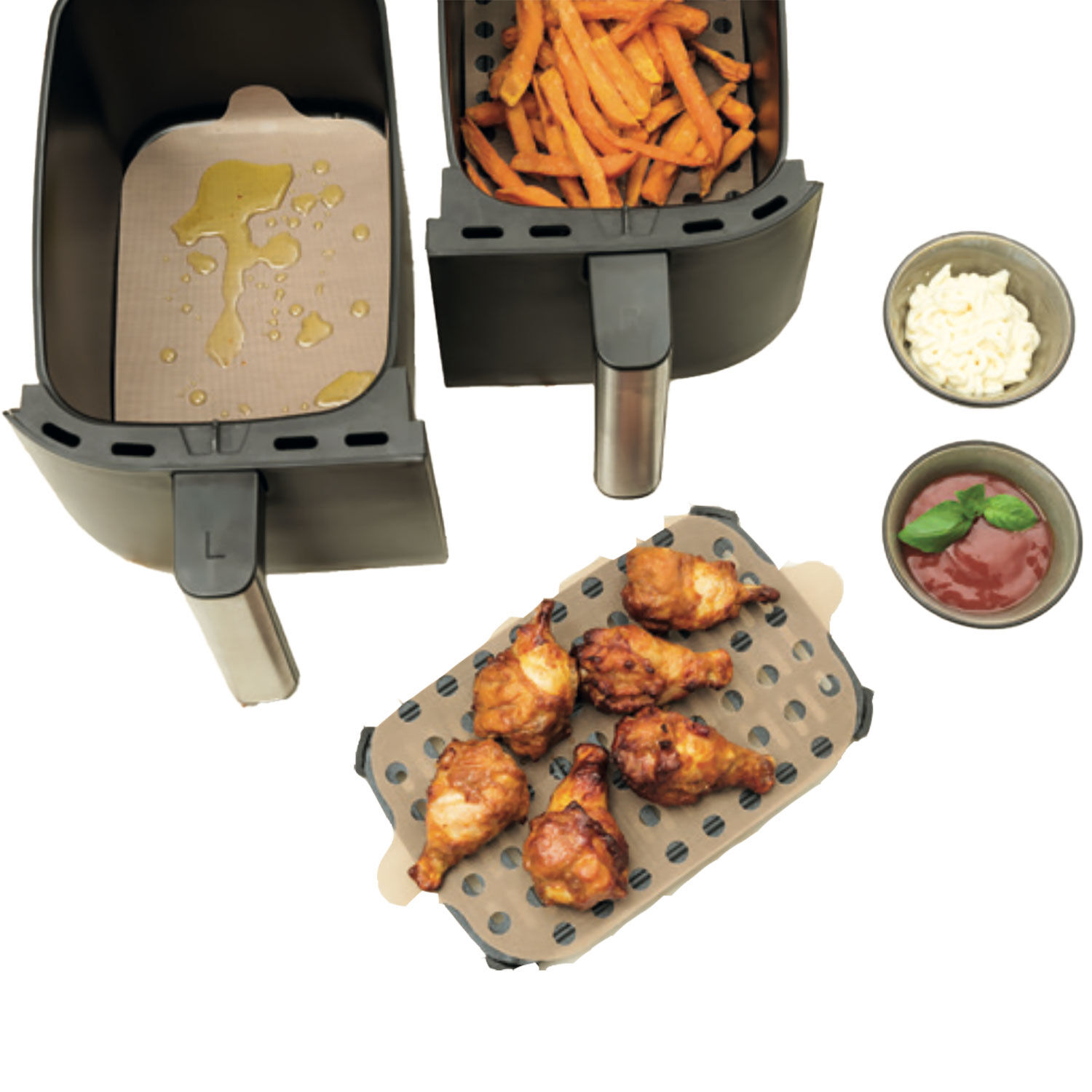 Frittierfolie viereckig für Dual Heissluft-Fritteuse