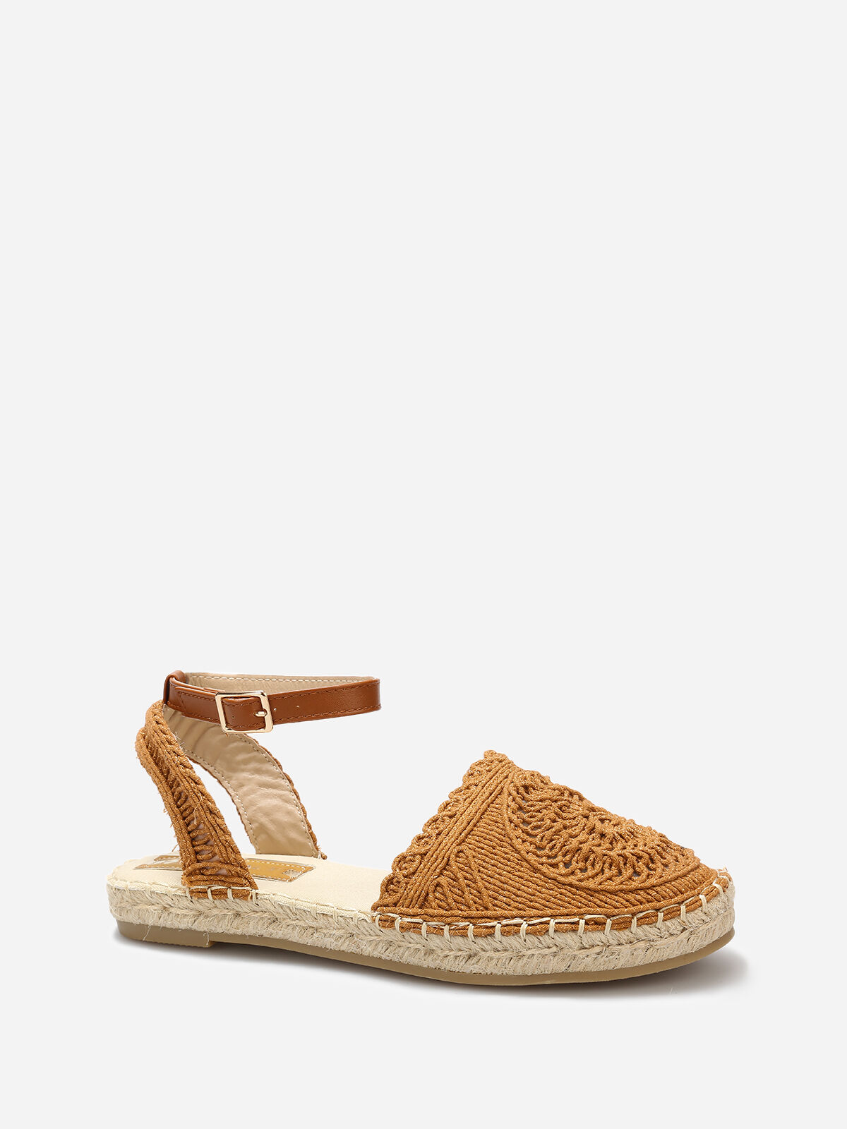 Espadrilles en crochet- Camel