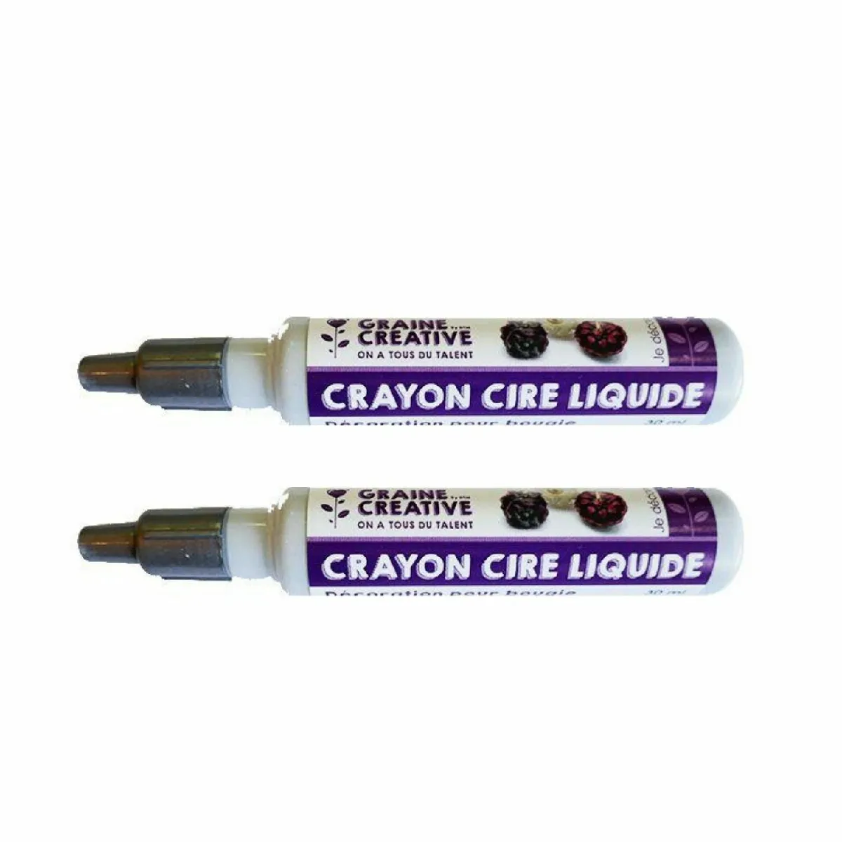 Graines Créatives Crayons cire liquide argenté