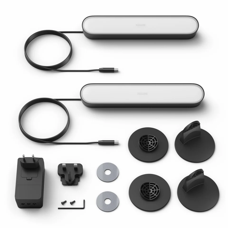 Philips Hue - Play-Lysskinne 2-Pakke Sort - White & Color Ambiance