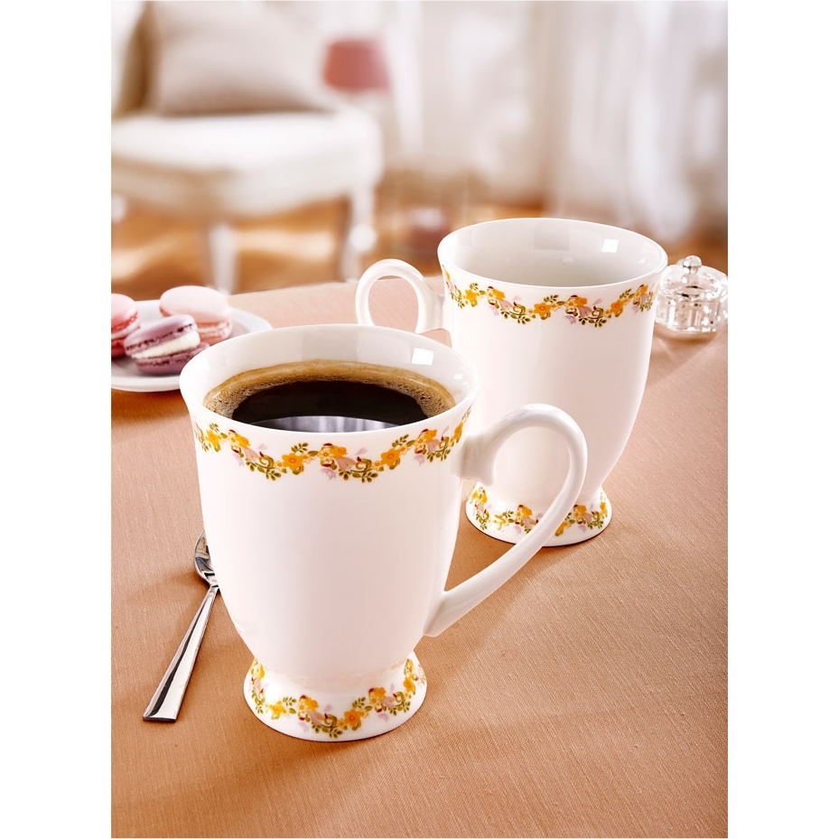2 mugs fleuris