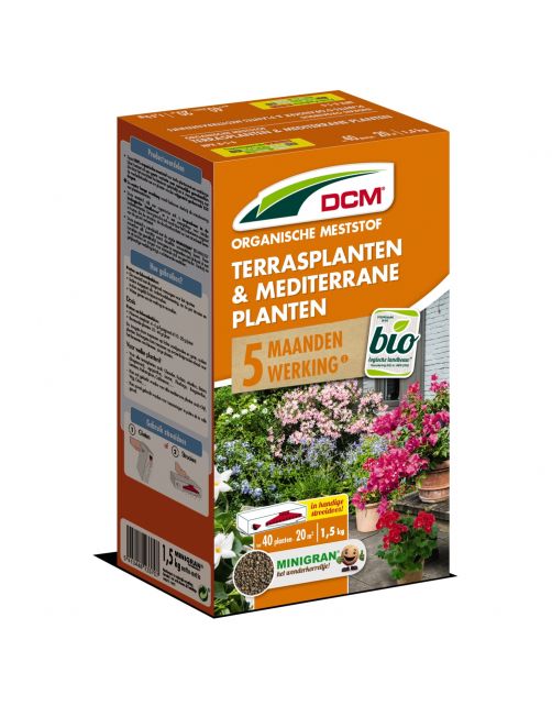 Dcm Meststof Terras & Mediterrane Planten - Siertuinmeststoffen - 1.5 kg