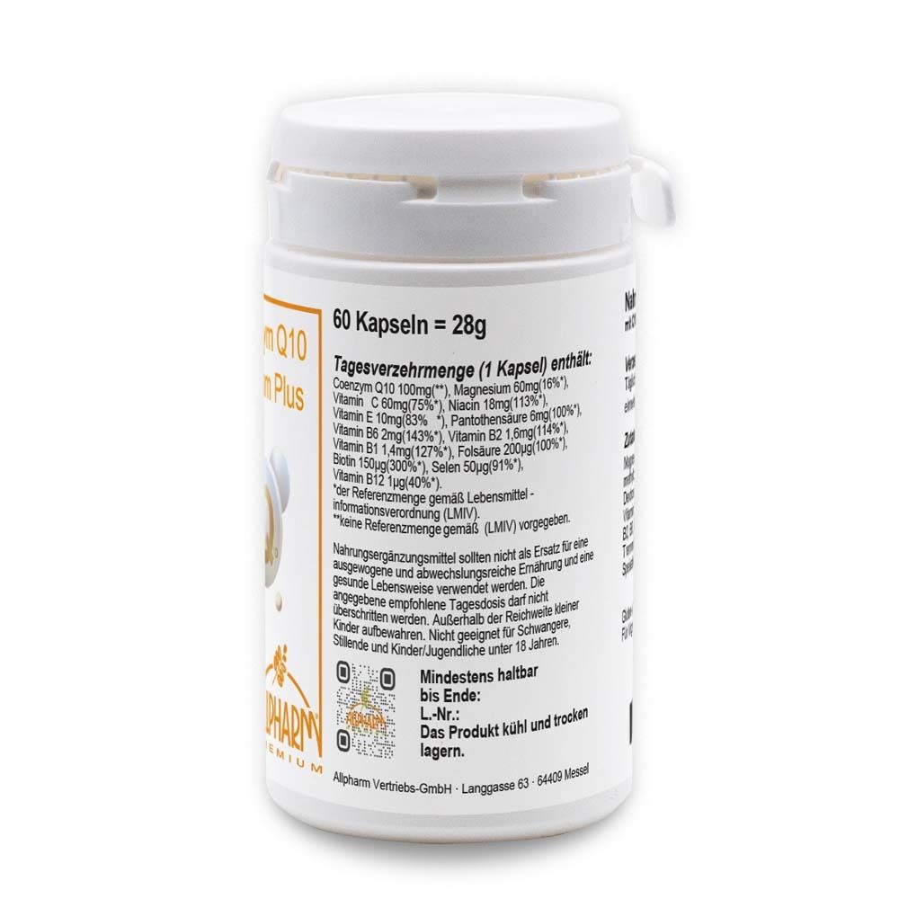 Allpharm Premium Coenzym Q10 Premium Plus Kapseln