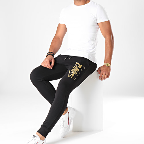 Pantalon Jogging Logo Noir Doré