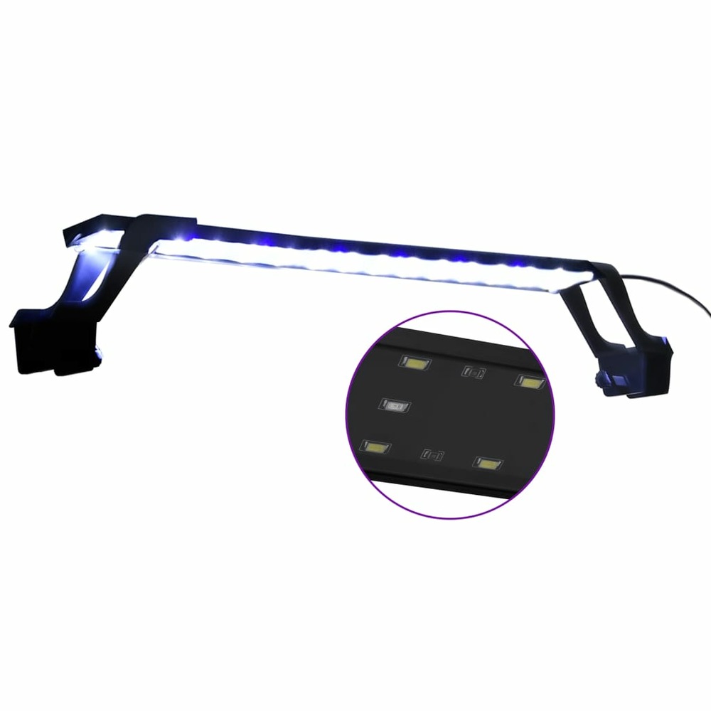 Lampe à led d'aquarium avec pinces 55-70 cm bleu et blanc