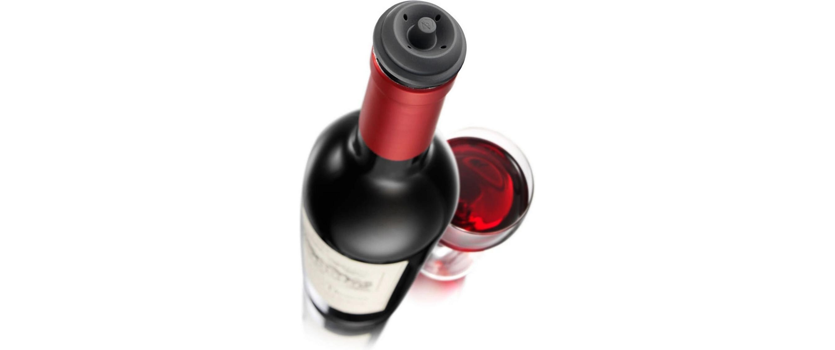 Weinpumpe Wine Saver SchwarzWS Pumpe mit 2 Zapfen