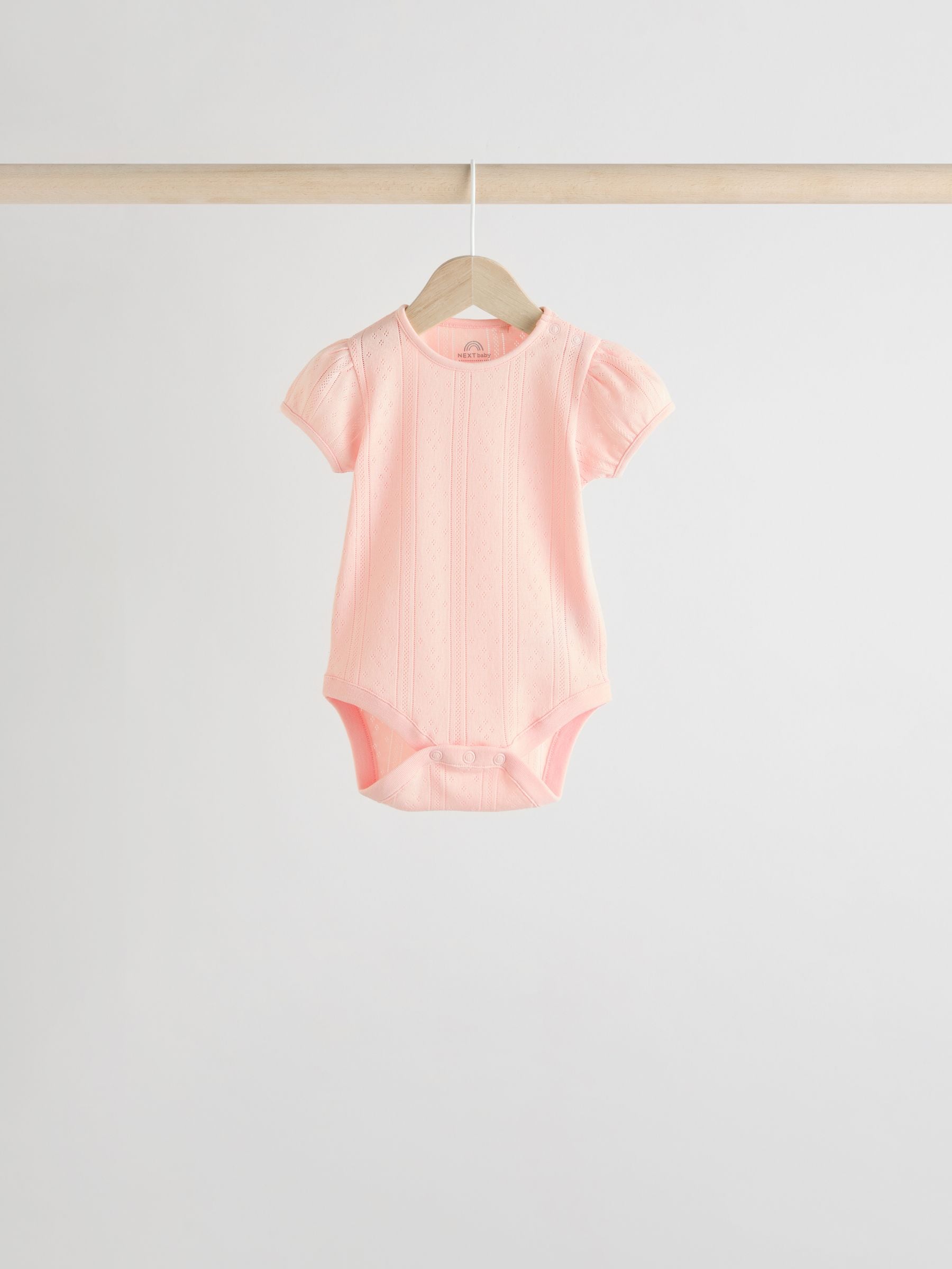 Pastel - 5 Pak Korte mouwen Pointelle Baby Bodysuits