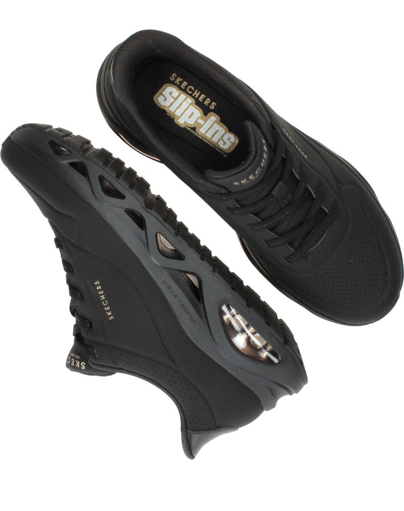 Skechers Uno Glide Step Glide On Air Sneakers Zwart Dames