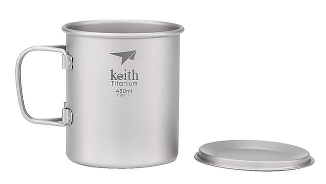 KEITH TITANIUM - MUG EN TITANE AVEC COUVERCLE