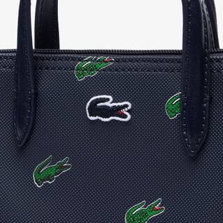 Mini sac cabas crossover imprimé crocodile Sacs à bandoulière - Bleu - Lacoste - Femme