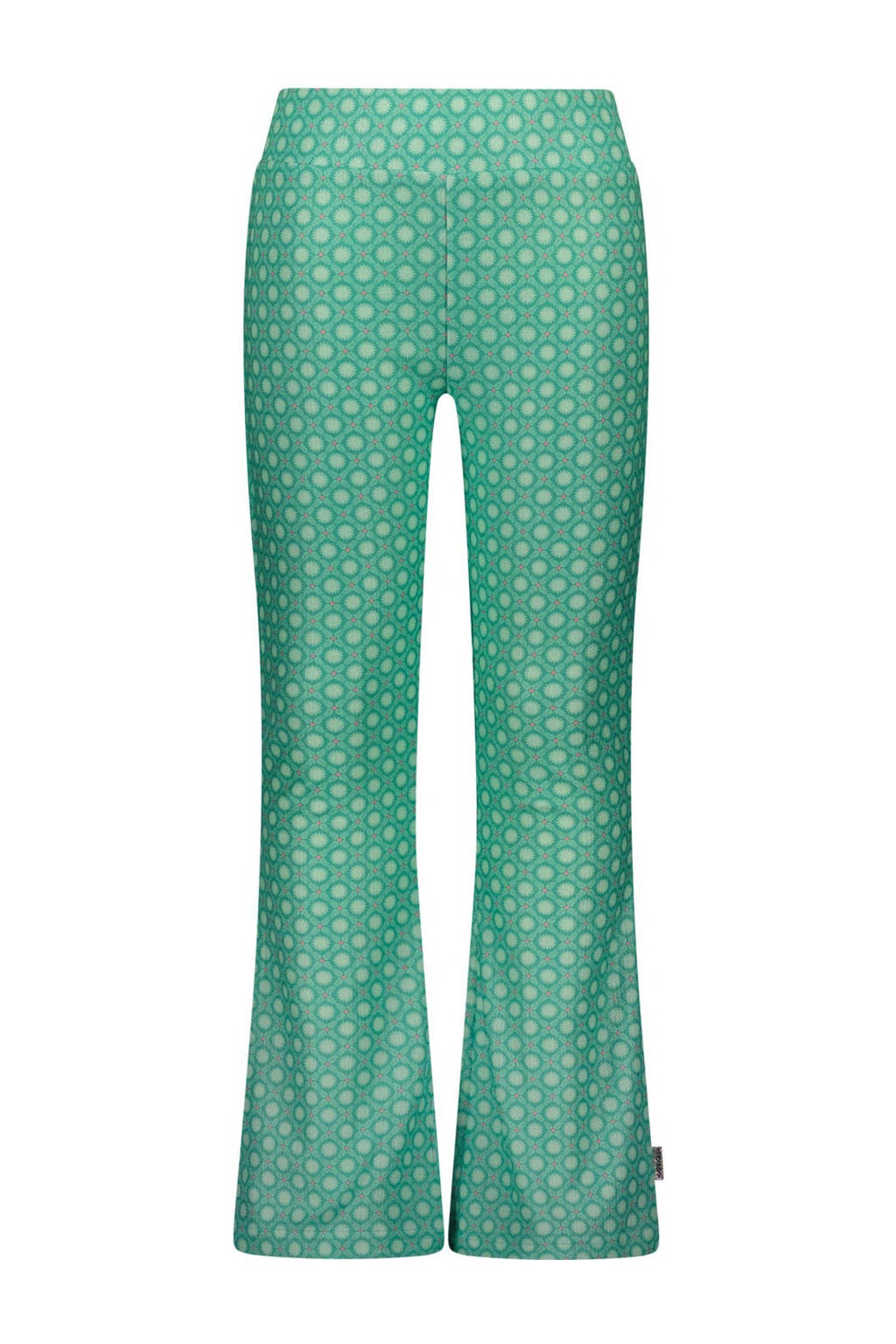 B.Nosy flared broek met all over print mintgroen