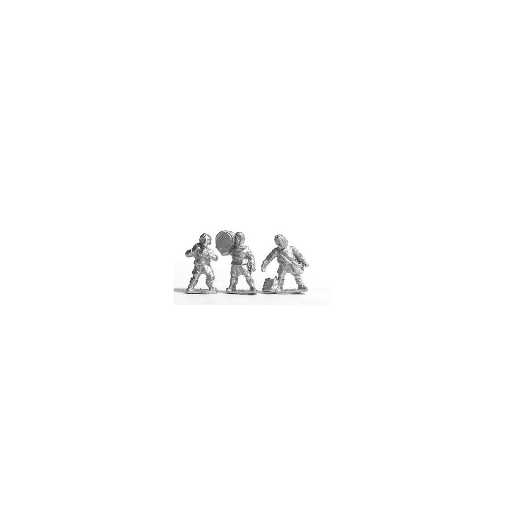 Medieval serfs with baggage