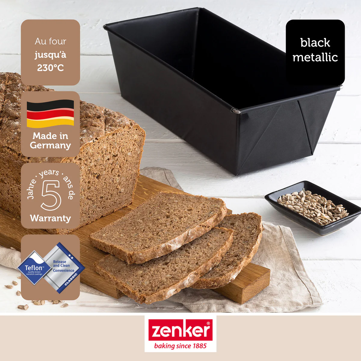 Moule à cake extensible 28 à 40 cm Black Metallic Zenker