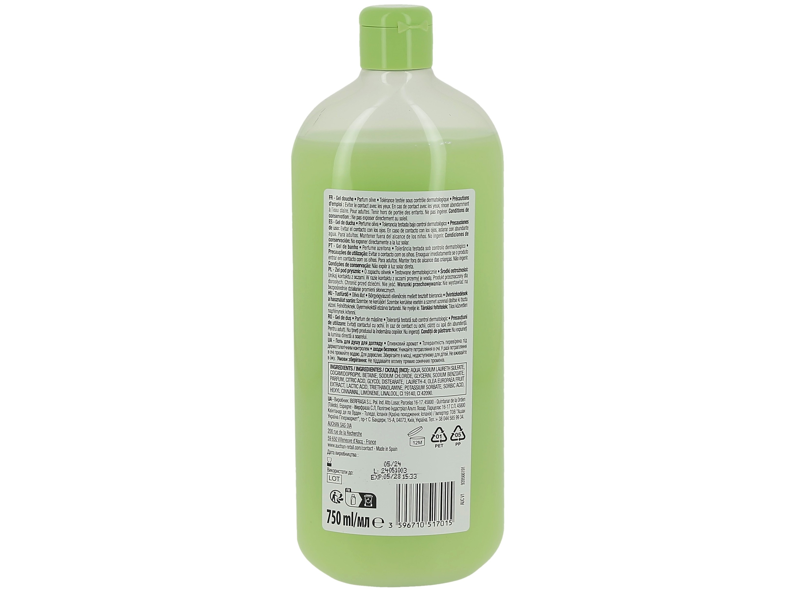 GEL BANHO COSMIA AZEITONA 750ML