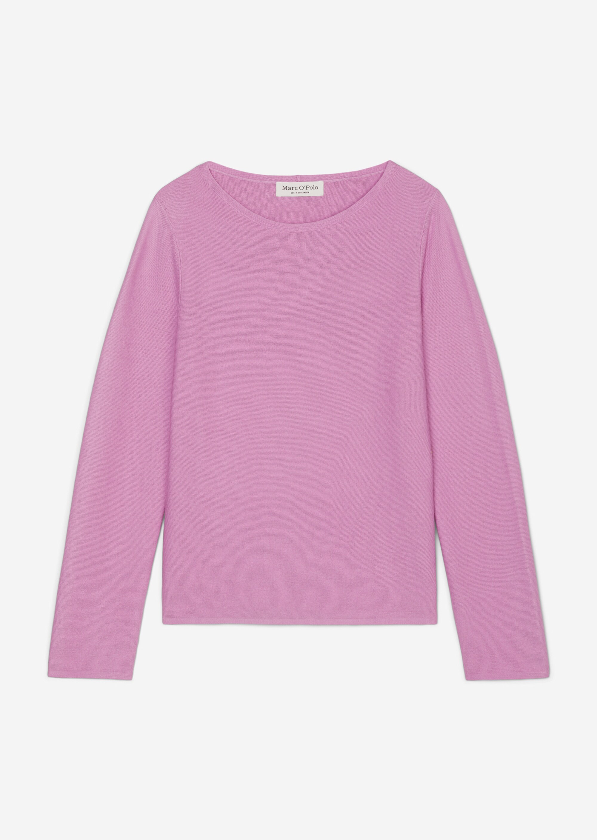 Rundhals-Strickpullover regularmit feinen linken Maschen